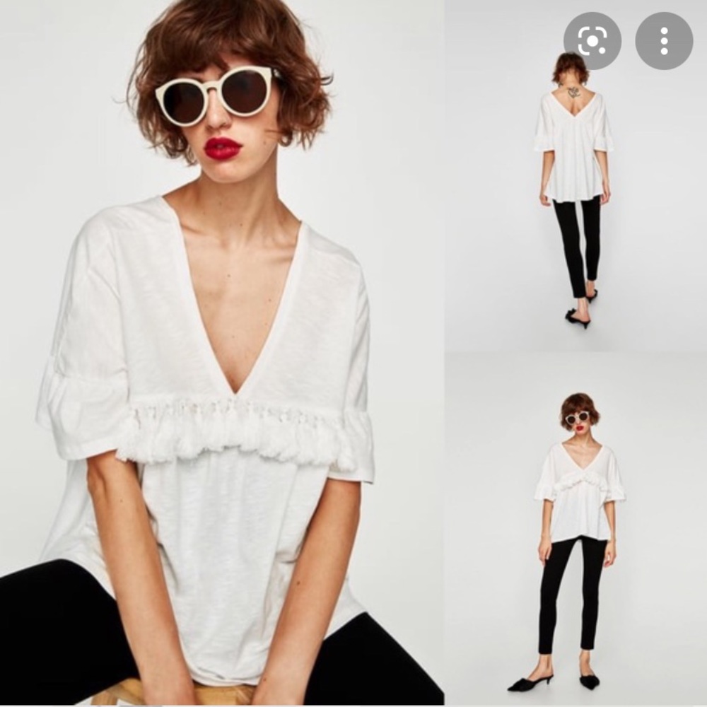 Zara tassel tshirt